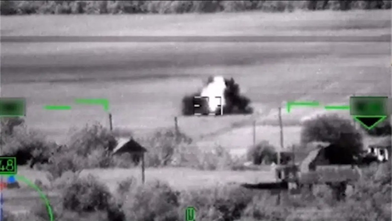 VIDEO Rusii au aruncat in aer un tractor si s-au laudat ca au distrus unul dintre cele mai avansate tancuri ale Ucrainei Imagine