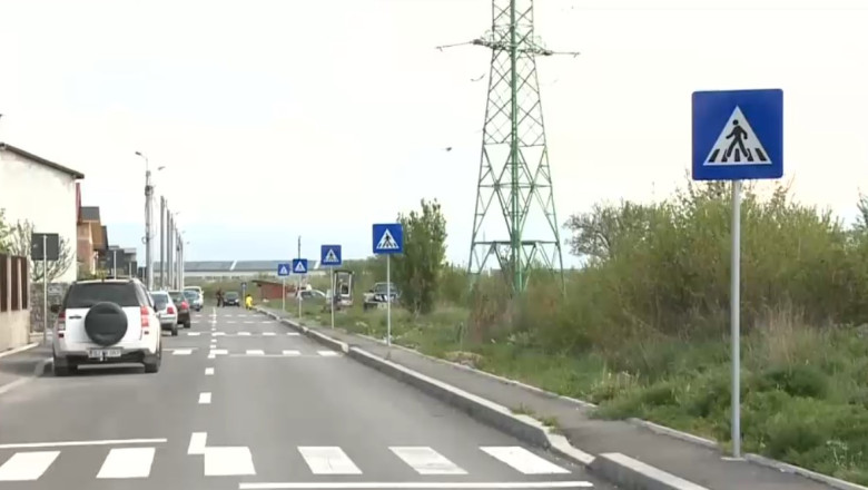 VIDEO Sase treceri pentru pietoni in 200 de metri: Situatie inedita intr-un cartier din Targu Jiu Imagine