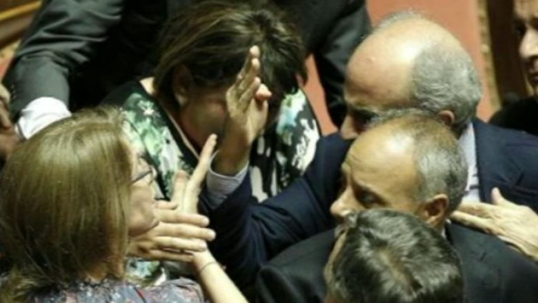 VIDEO. Scandal in Senatul de la Roma. Discutiile privind reformarea Senatului s-au incheiat cu imbranceli Imagine