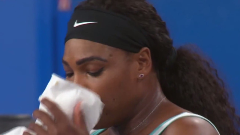 VIDEO. Serena Williams uimeste din nou. A cerut permisiunea arbitrului pentru a bea un espresso in timpul unui meci Imagine