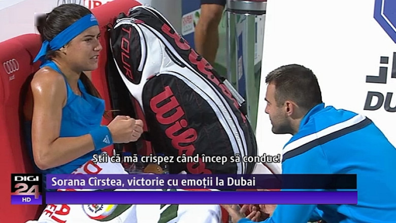 VIDEO Sorana Cirstea la turneul de la Dubai, dialog cu antrenorul: „Stii ca ma crispez cand incep sa conduc” Imagine