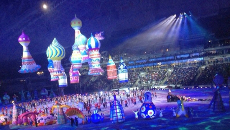 VIDEO Spectacol de artificii inaintea Jocurilor Olimpice de Iarna de la Soci 2014. Ultimele repetitii Imagine