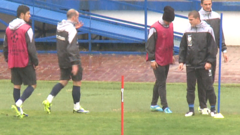 VIDEO. Stelistii s-au antrenat pentru meciul cu Chelsea pe o ploaie torentiala Imagine