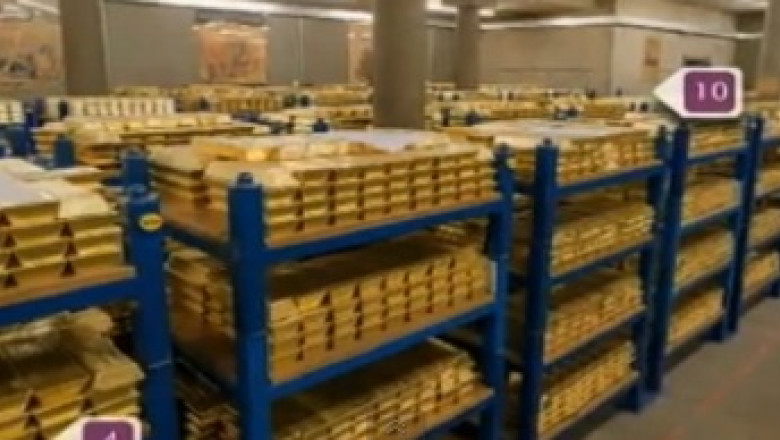 VIDEO. Tur virtual in Banca Angliei. Cum arata 400.000 de lingouri de aur Imagine