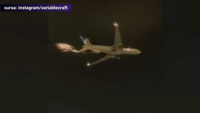 VIDEO Un avion cu peste 200 de pasageri la bord a inceput sa se dezintegreze in aer, la scurt timp dupa decolare Imagine