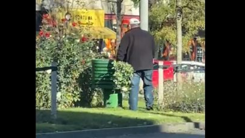 VIDEO. Un barbat a fost filmat in timp ce fura trandafiri de pe domeniul public, in Bucuresti. Ciucu: „Este o fapta penala” Imagine