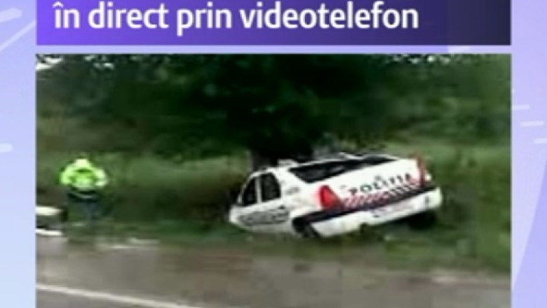 VIDEO. Un politist baut a provocat un accident cu masina de serviciu Imagine
