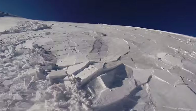 VIDEO. Un roman a provocat o avalansa si a filmat experienta cu o camera GoPro Imagine