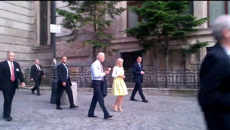 VIDEO. Vicepresedintele american, in Centrul Vechi al Capitalei Imagine