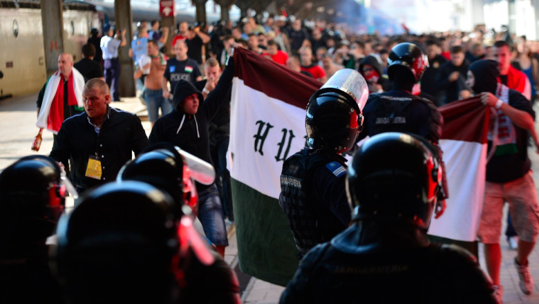 VIDEO. Violente in Capitala. Fortele de ordine sunt in alerta pentru meciul Romania-Ungaria Imagine