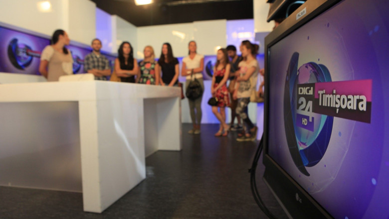 Viitorii oameni de presa in vizita la Digi24 Timisoara Imagine
