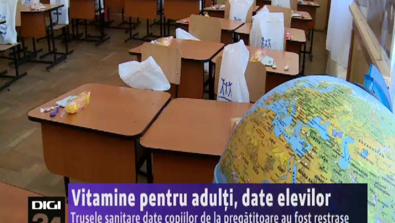 Vitamine pentru adulti, date elevilor. Trusele sanitare date copiilor de la pregatitoare au fost retrase Imagine