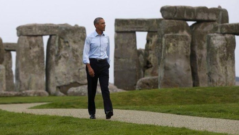 Vizita neprogramata. Barack Obama a fost la Stonehenge, dupa summit Imagine