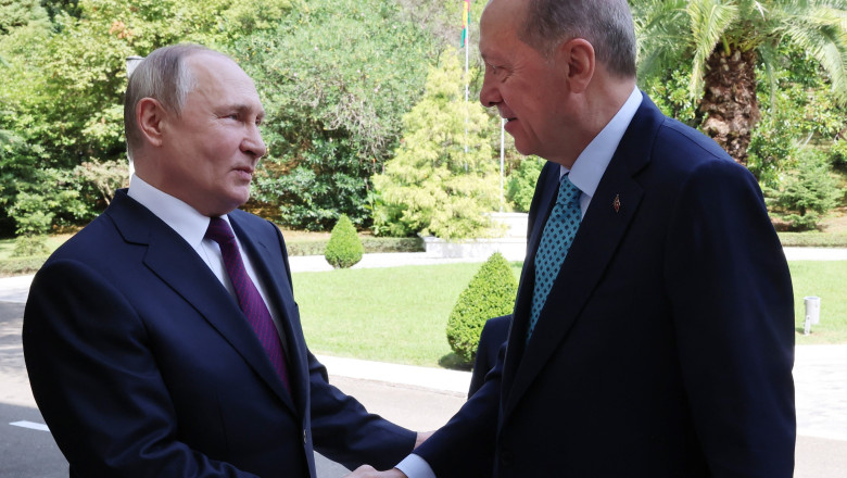 Vladimir Putin l-a primit pe Recep Erdogan la Soci, in Rusia. „Puteti veni la noi sa va odihniti. Dupa aia, venim noi la dumneavoastra” Imagine