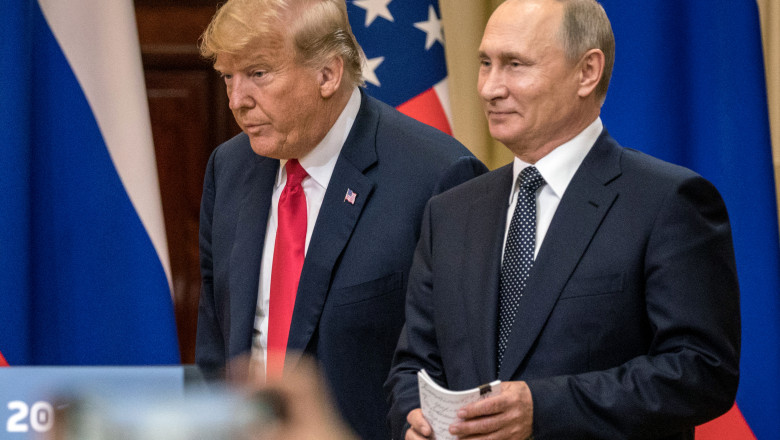 Vladimir Putin si Donald Trump s-au felicitat reciproc, prin consilieri, pentru „sarbatoarea comuna” de 9 mai, potrivit Kremlinului Imagine