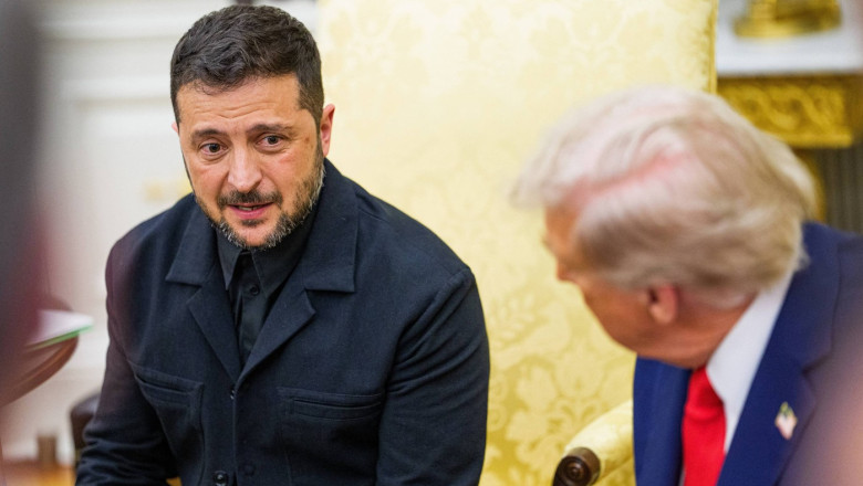 Volodimir Zelenski a ajuns in SUA: „Moscova se grabeste sa reia dialogul imediat ce a auzit de «Tomahawk» . Putin, curajos ca Hamas” Imagine