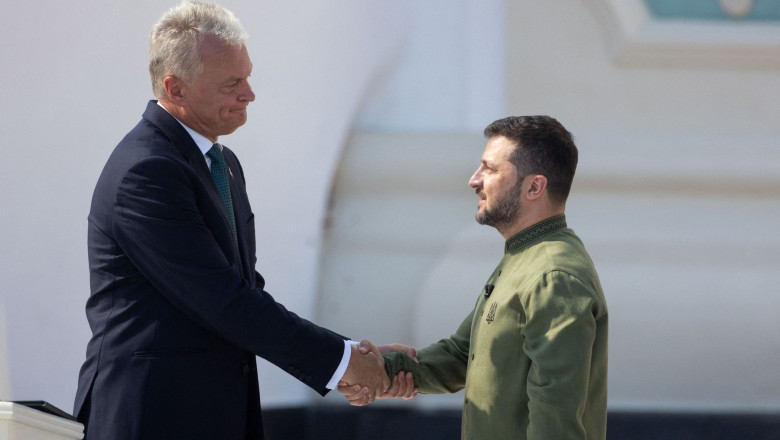 Volodimir Zelenski, vizita surpriza in tarile baltice: Presedintele Ucrainei se intalneste miercuri cu seful statului din Lituania Imagine