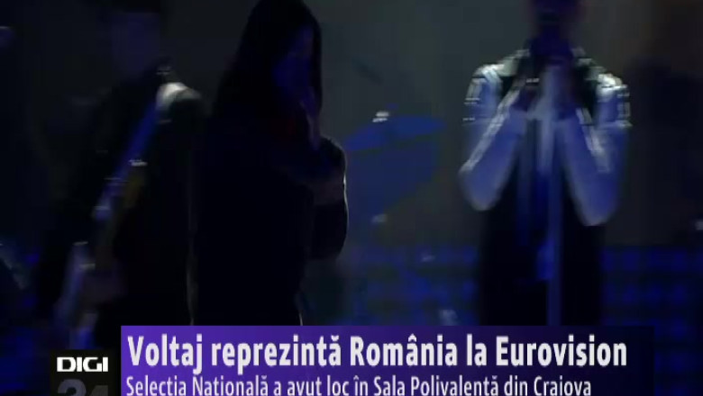Voltaj reprezinta Romania la Eurovision. Selectia Nationala a avut loc in Sala Polivalenta din Craiova Imagine