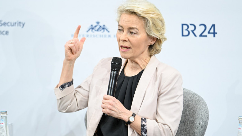 Von der Leyen: Comisia va prezenta o strategie industriala de aparare a UE si va deschide un birou de inovare in Ucraina Imagine