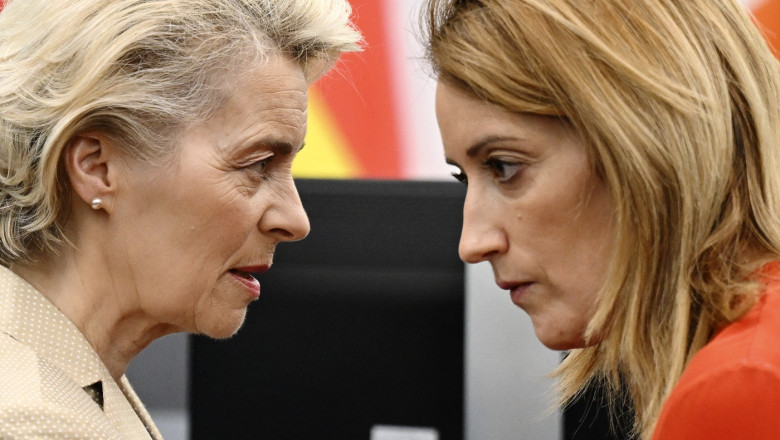 Von der Leyen, Metsola si Costa au zburat cu un charter de la Bruxelles la Luxemburg: 200 km. Comisia le ia apararea Imagine