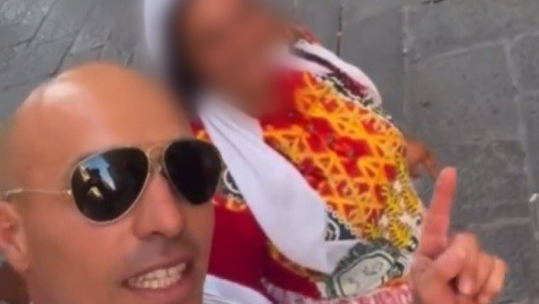 „Votati cu noi si nu o veti mai vedea niciodata”. Derapajul rasist al unui politician italian care s-a filmat langa o femeie roma Imagine