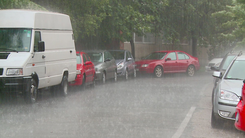 Vreme de cod galben in Timis! Ploi torentiale, vant si grindina Imagine