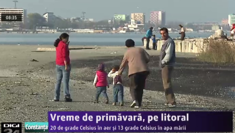 Vreme de primavara, pe litoral. 20 de grade Celsius in aer si 13 grade Celsius in apa marii Imagine