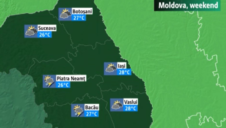 Vremea in Moldova: va ploua in weekend, insa doar in nordul regiunii Imagine