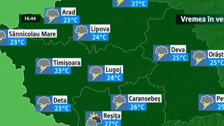 Vremea in urmatoarele 24 de ore in vestul tarii: instabila si racoroasa Imagine