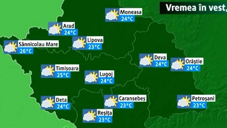 Vremea se incalzeste: vineri sunt prognozate, in vestul tarii, chiar si 25-26 grade Imagine