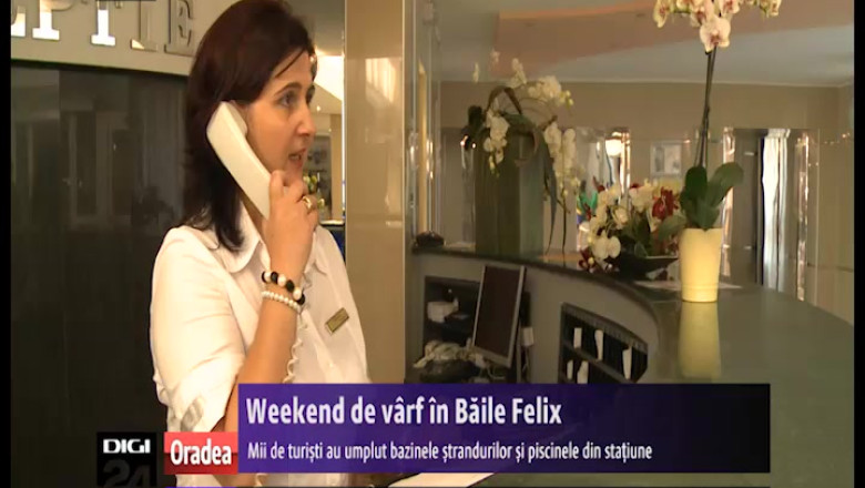 Weekend de varf in Baile Felix. Mii de turisti au umplut bazinele strandurilor si piscinele din statiune Imagine