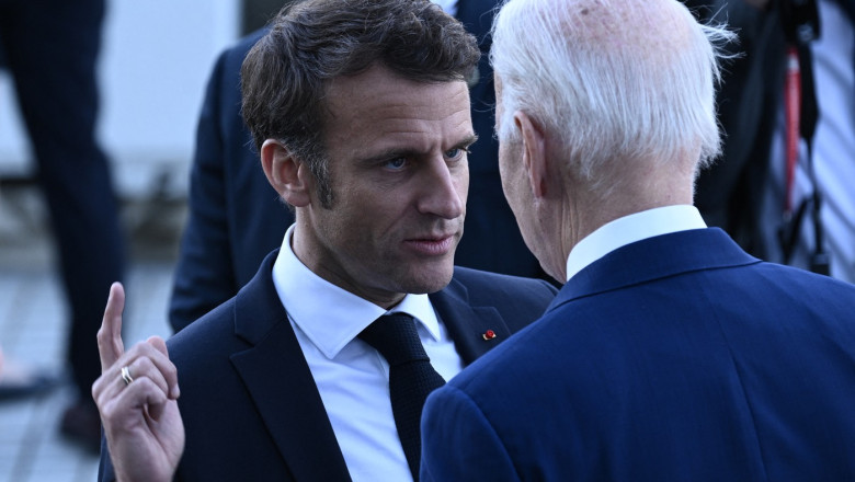 WSJ: Macron le-a spus lui Biden si Scholz ca daca trupe franceze ar fi atacate in Ucraina nu va cere ajutorul SUA sau NATO Imagine