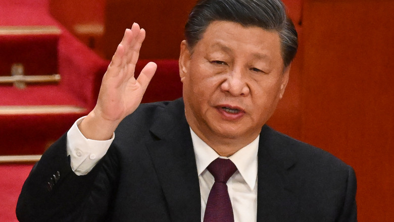 Xi Jinping a schimbat doctrina partidului comunist pentru a ameninta Taiwanul cu razboiul si pentru a-si proclama „rolul central” Imagine