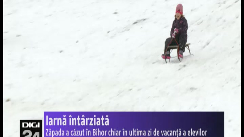 Zapada a cazut in Bihor chiar in ultima zi de vacanta a elevilor Imagine