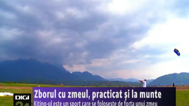 Zborul cu zmeul, practicat si la munte Imagine