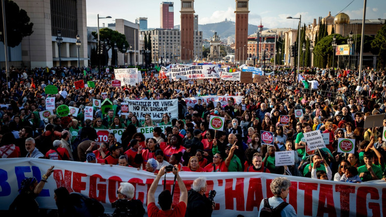 Zeci de mii de oameni au protestat in Spania impotriva crizei locuintelor: „Sa punem capat speculei imobiliare” Imagine