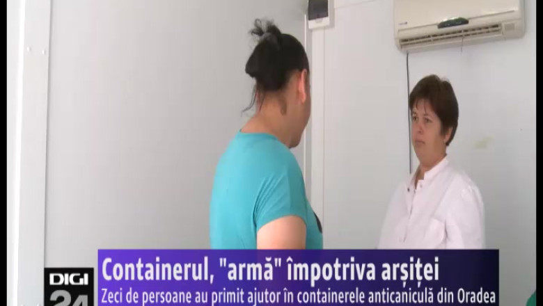 Zeci de persoane au primit ajutor in containerele anticanicula din Oradea Imagine