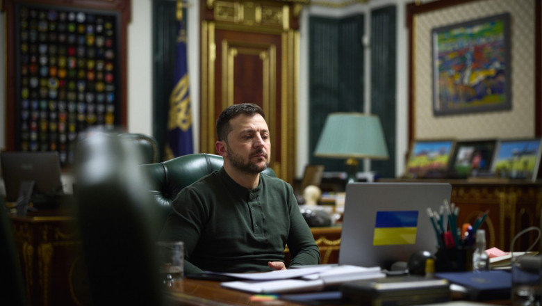 Zelenski a declarat ca e pregatit sa demisioneze „imediat”, in schimbul pacii sau aderarii Ucrainei la NATO Imagine