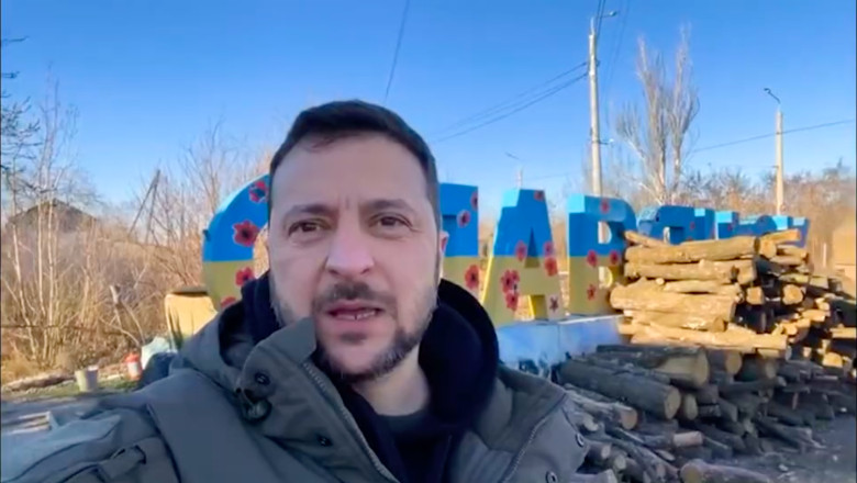 Zelenski a vizitat Donbasul, in apropiere de linia frontului. Soigu acuza Ucraina de „terorism nuclear” la centrala de la Zaporojie Imagine