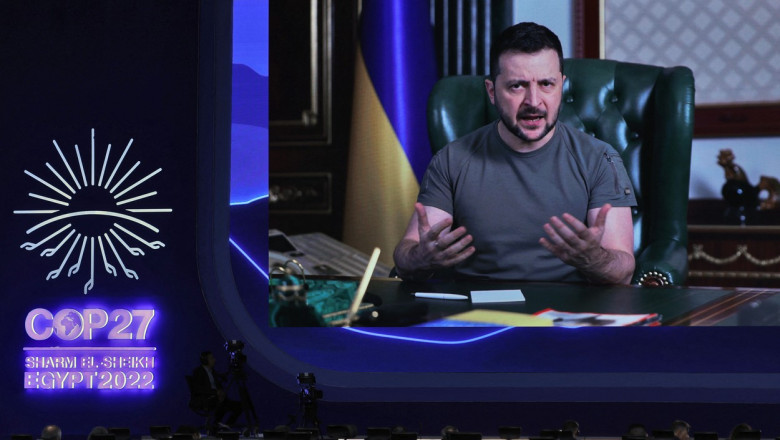 Zelenski, la COP27: „Planeta nu-si permite nici macar un singur foc de arma” Imagine