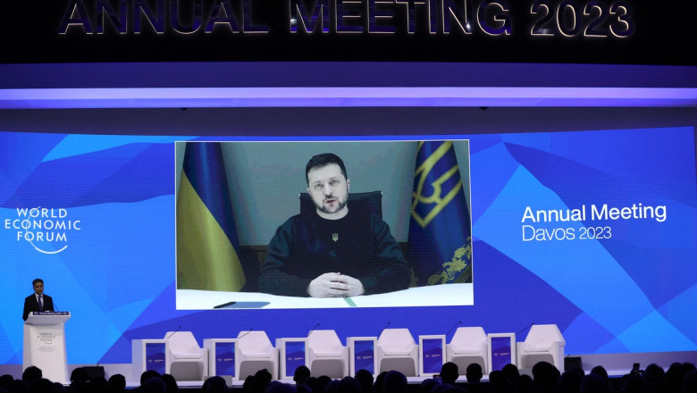 Zelenski, mesaj la Davos: Nu sunt sigur pe deplin ca Putin este inca in viata Imagine