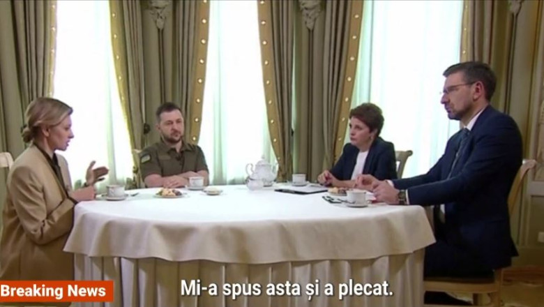 Zelenski, primul interviu alaturi de sotia sa, Olena. Prima Doamna a Ucrainei a povestit cum a aflat ca a inceput razboiul Imagine