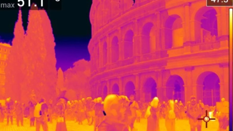 Zile de foc la Roma. O camera termica cu infrarosu a inregistrat peste 50°C Imagine