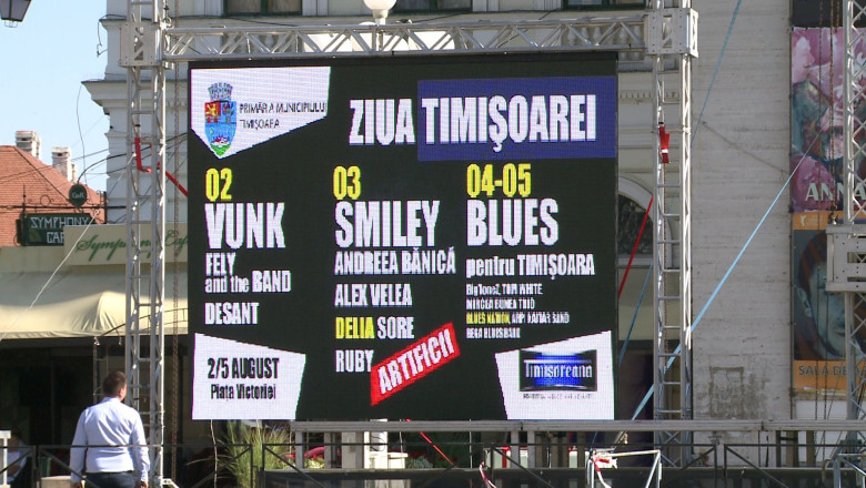 Ziua Timisoarei 2013: vineri se da startul manifestarilor. Sambata, concert Ruby, Alex Velea, Andreea Banica, Delia si Smiley! Imagine