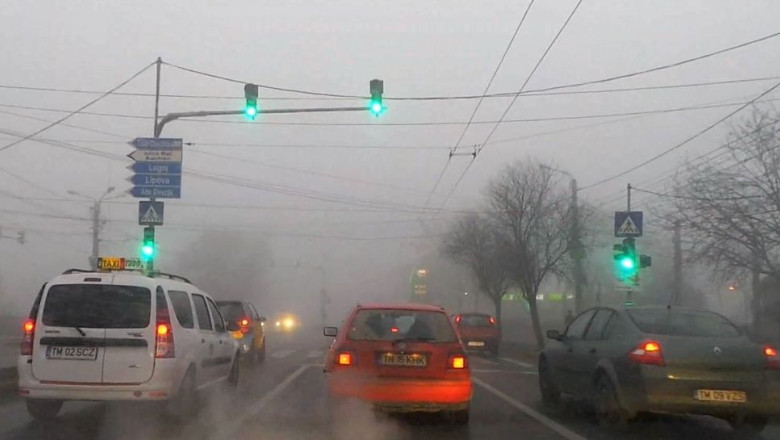 Zona de vest a Romaniei, bagata in ceata. Ce le recomanda Politia soferilor Imagine